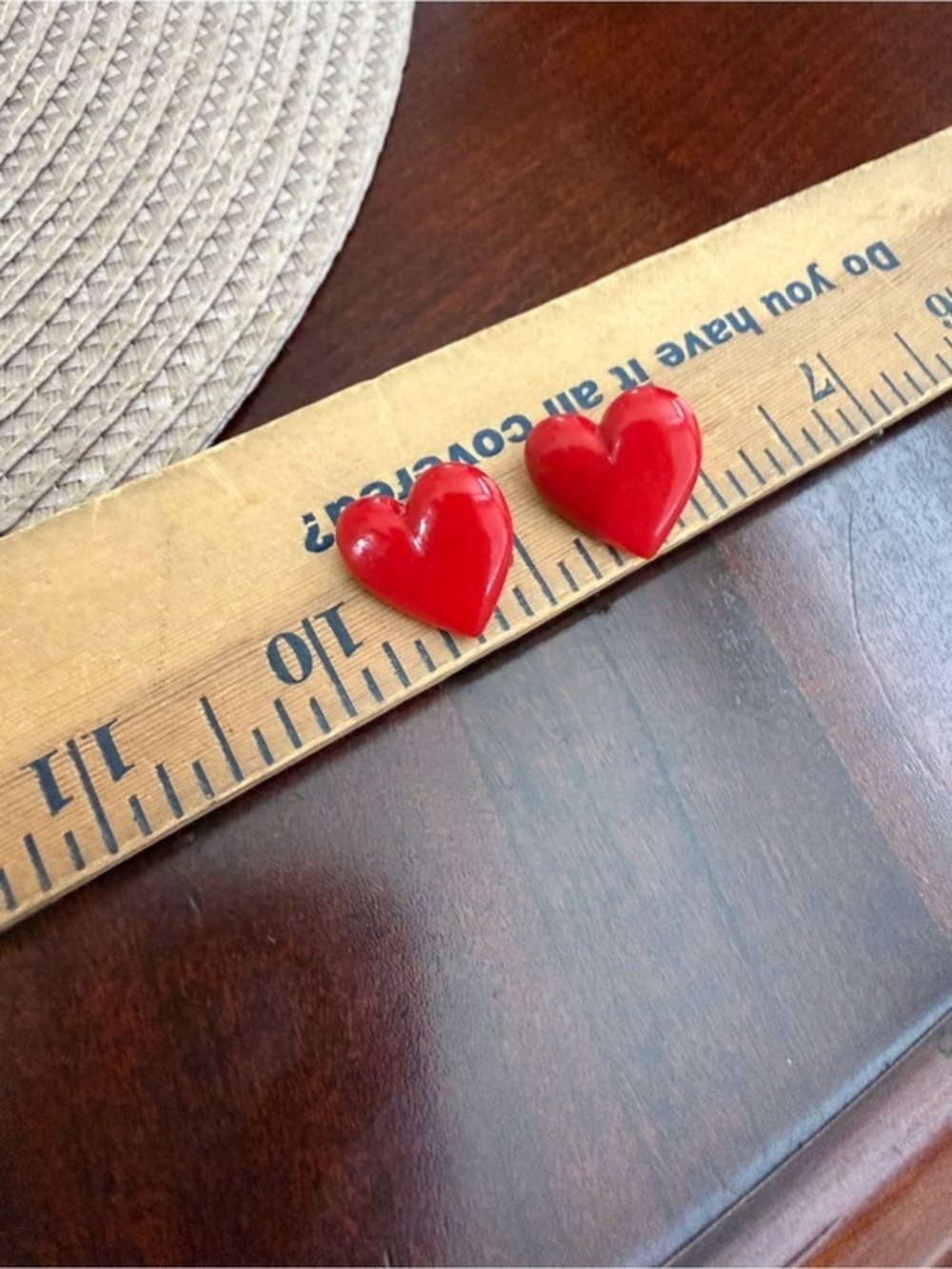 Vintage Heart Pierced Earrings